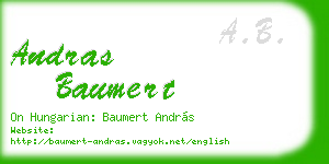andras baumert business card